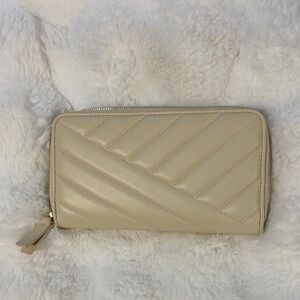 Quince Cream Quilted Women's Wallet